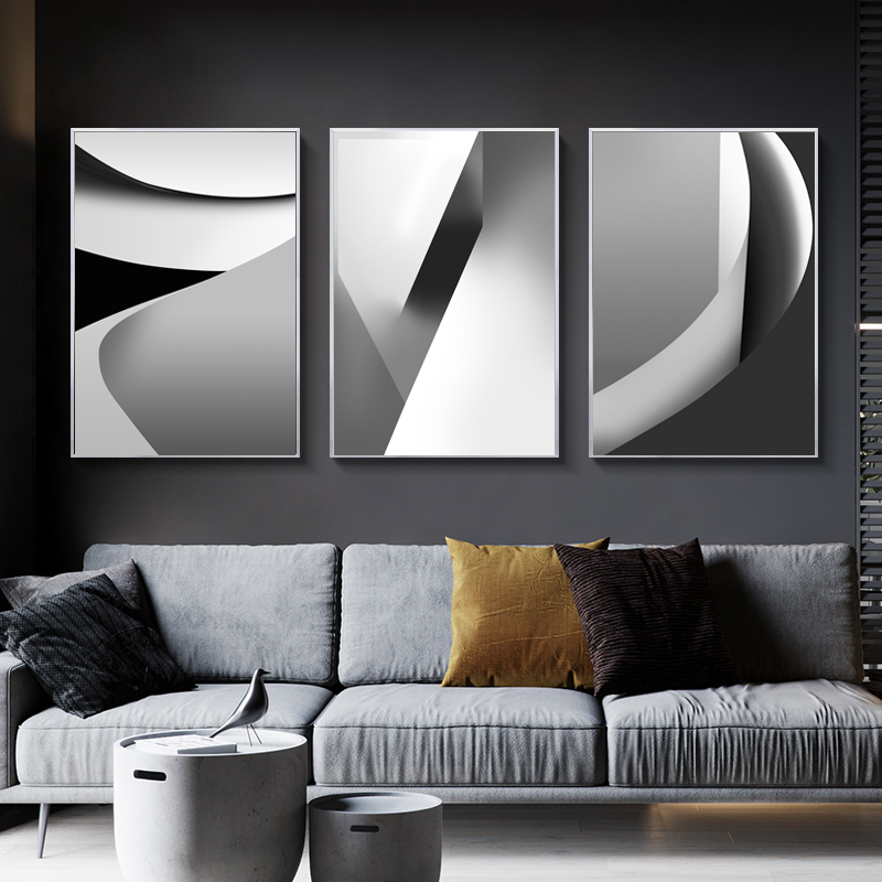Home Office York - Pintura em tela nórdica, preto e