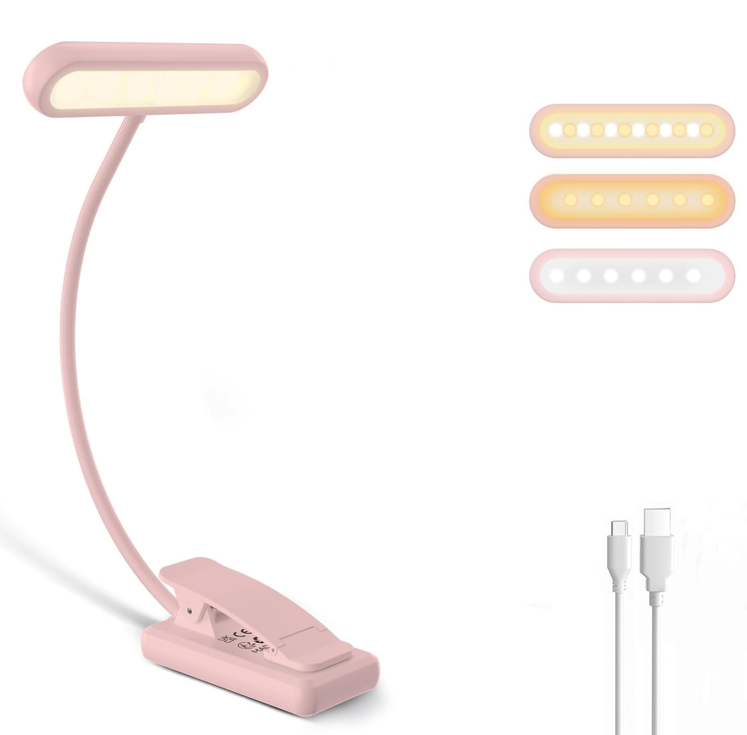 Desk Lamp Led - Luminária de Leitura com Clipe para