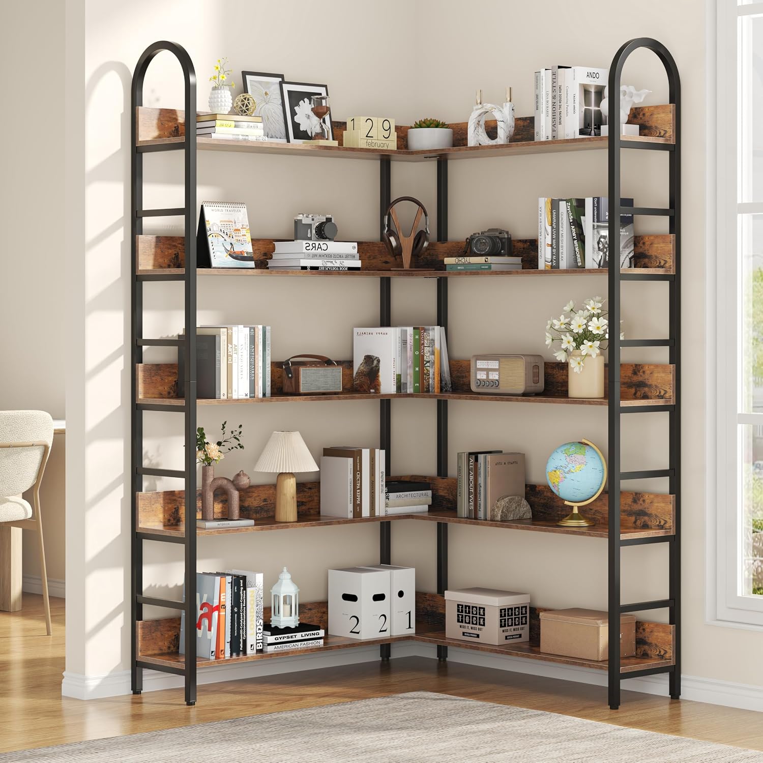 Home Office Industrial Style - Estante de Canto Alta, Estante Industrial