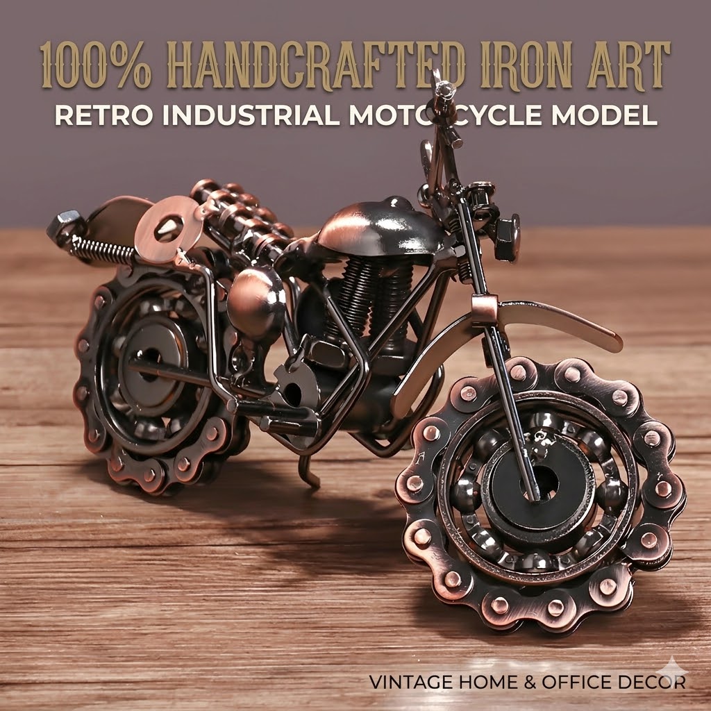 Home Office Industrial Style - Modelo de Motocicleta de Ferro Feito