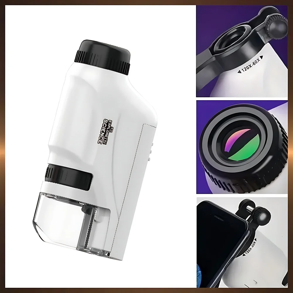 Zoom Lighting Kit - Kit de microscópio portátil, de mão,