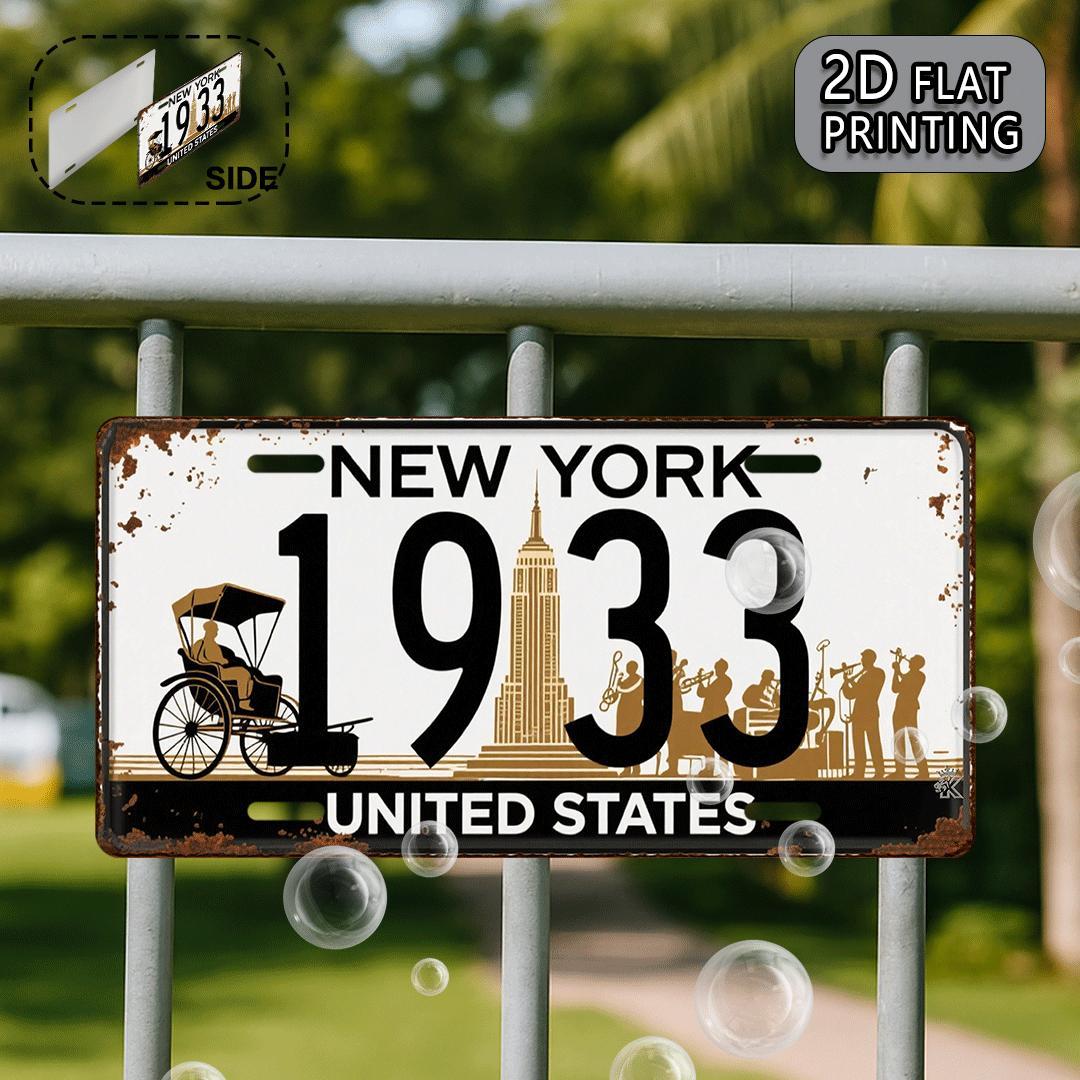 Home Office York - Placa de Metal Vintage Nova York