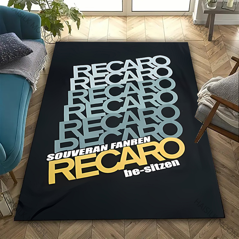 Home Office Rug - Tapete impresso com logotipo r-recaro, 13