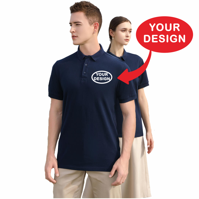 Verão puro algodão polo camisa - Home Office Logo avaliação e preço