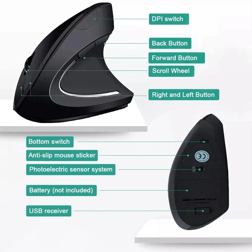 Mouse vertical recarregável pa - Home Office Keyboard avaliação e preço