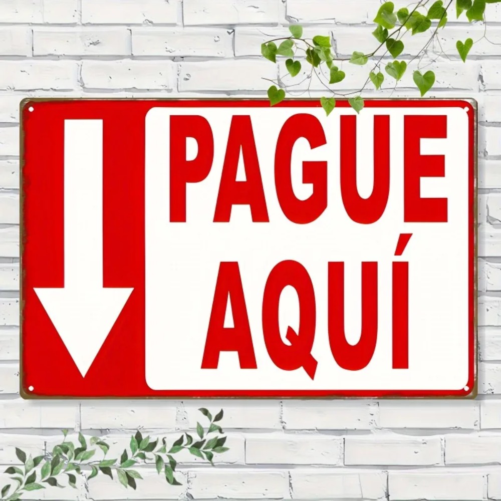 Placa de Metal Vintage Durável - Home Office Pay avaliação e preço