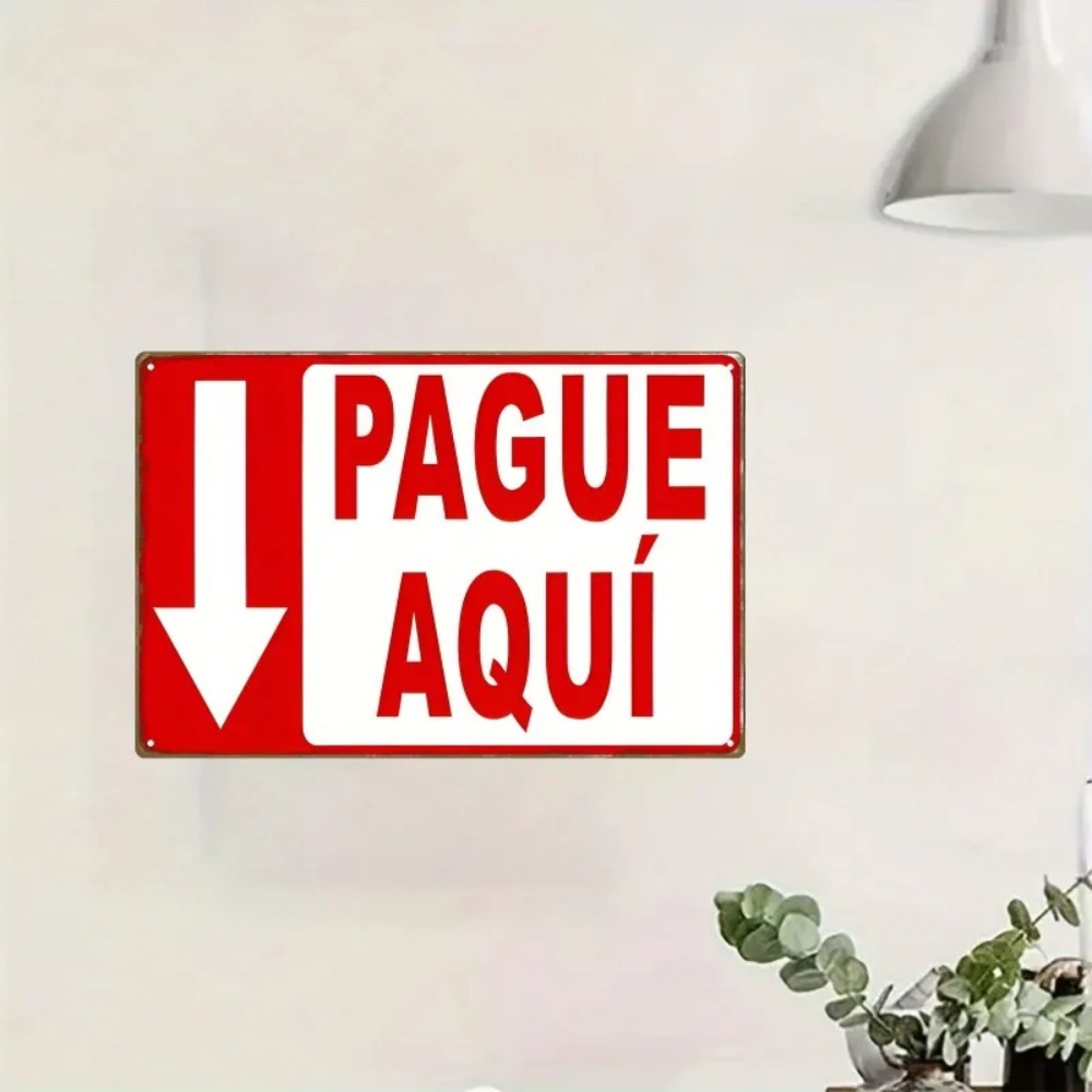 Placa de Metal Vintage Durável - Home Office Pay avaliação e preço