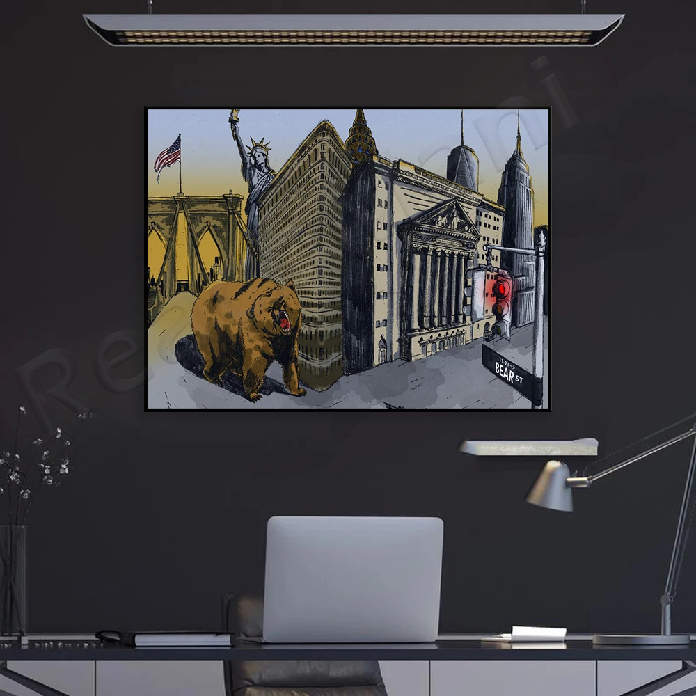 Obra de arte do urso |   Nova  - Home Office York avaliação e preço