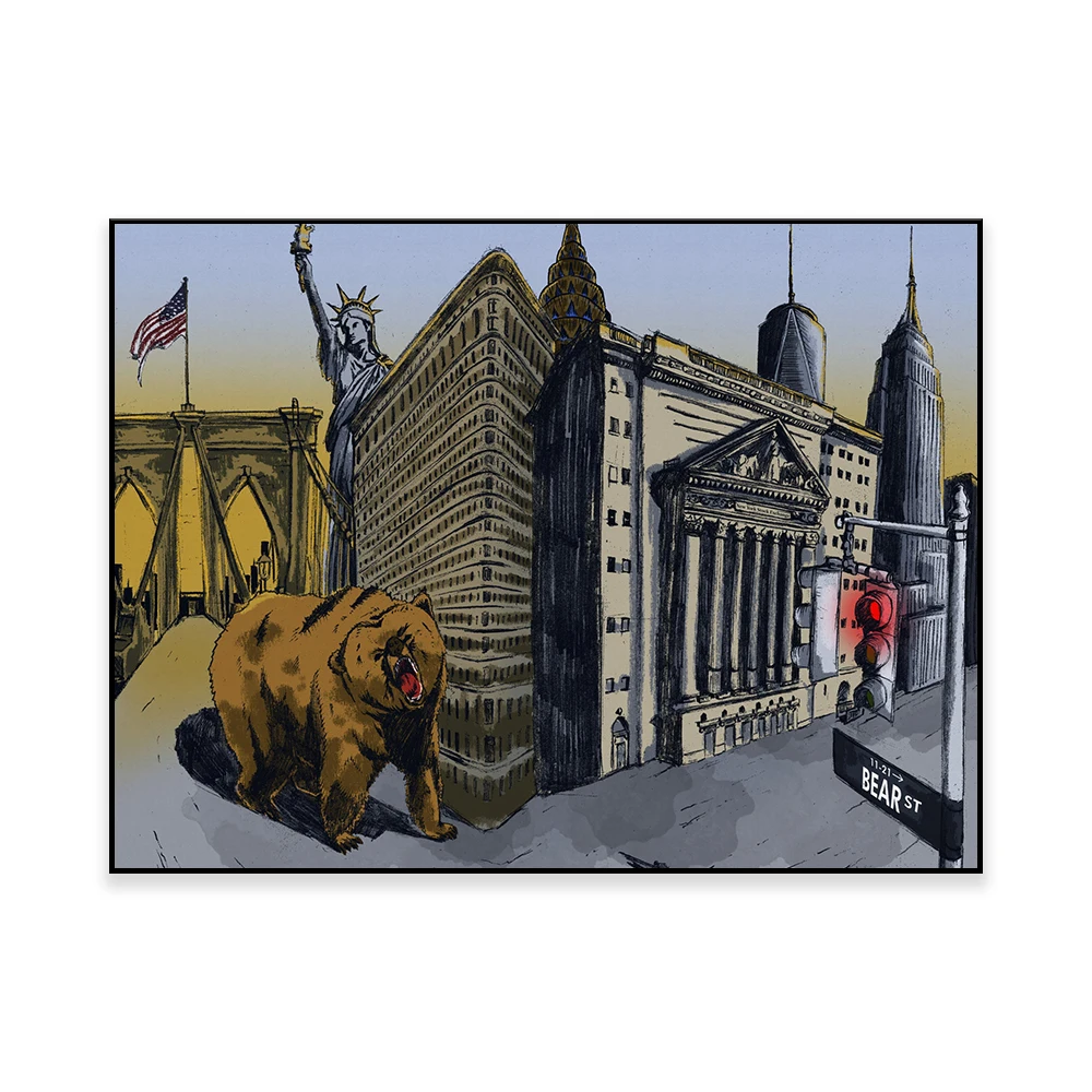 Obra de arte do urso |   Nova  - Home Office York avaliação e preço
