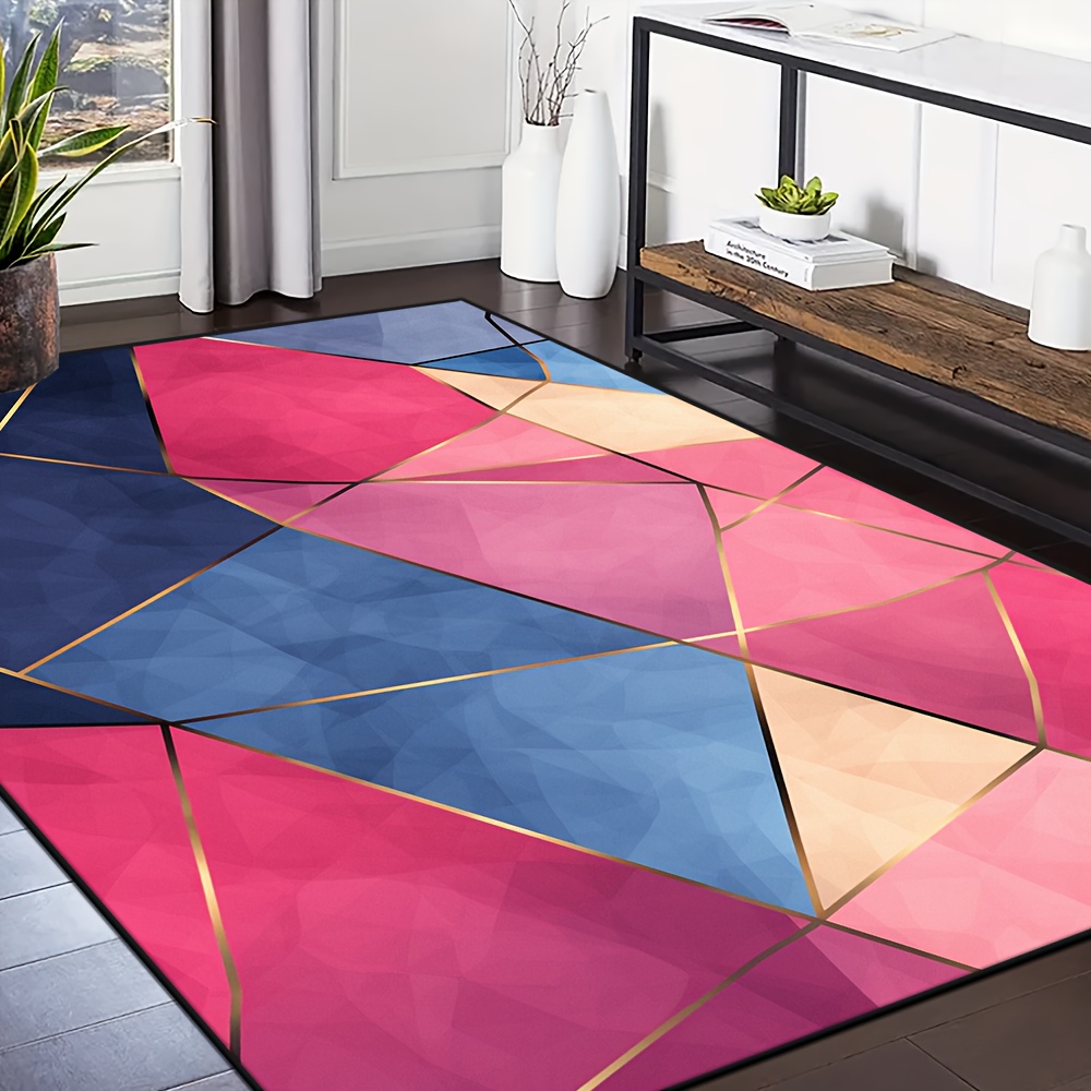 Padrão geométrico multicolorid - Home Office Rug avaliação e preço