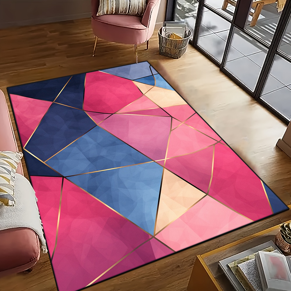 Padrão geométrico multicolorid - Home Office Rug avaliação e preço