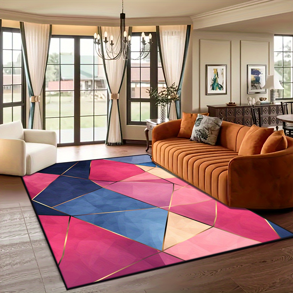 Padrão geométrico multicolorid - Home Office Rug avaliação e preço